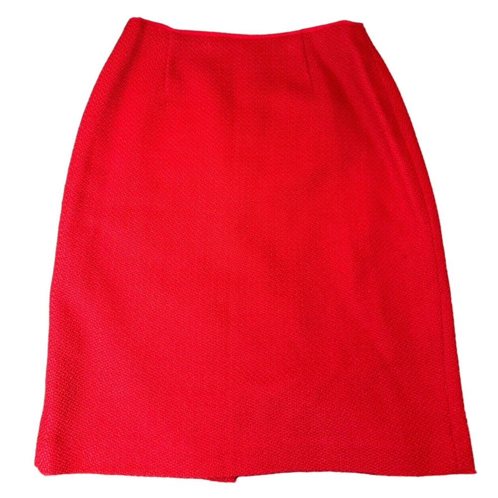 Talbots‎ Textured Pencil Skirt Size 14 Red